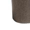 thumbnail image 5 of Outdoor Wicker Side Table With Barrel Design Powder-Coated Iron Frame No Assembly Required For Patio, 5 of 7