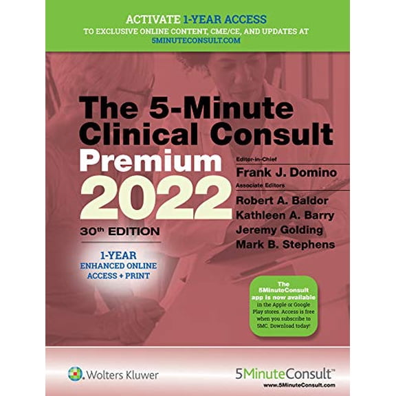 Pre-Owned 5-Minute Clinical Consult 2022 Premium (The 5-Minute Consult Series), 9781975180140, 1975180143, Hardcover, Thirtieth edition