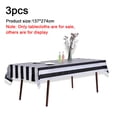 thumbnail image 2 of Mantel a rayas de 3 uds, mantel impermeable con rayas geométricas para fiesta, cocina, comedor, 137*274cm, 2 of 6