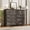 Dark Rustic Grey, variant on Juiluna 9-Drawer Dresser for Bedroom, 47" Wide Dressers Wood Vintage Chest of Drawers with Natural Texture and Vintage Gold Floral Handles, Farmhouse Storage Organizer for Living Room,Hallway Entryway