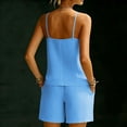 thumbnail image 4 of Women's Two-Piece Suspender Decorative Button And Shorts Casual Summer Set, 4 of 7