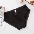 thumbnail image 2 of Gibobby Calzoncillos para mujer alicrados Bragas sin costuras con tanga de encaje de cintura para mujer(Negro,Talla única), 2 of 3