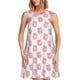 thumbnail image 1 of Fotbe Pink Disco Ball Vestido de Verano sin Mangas para Mujer – Vestido Midi Línea A, Estilo Camiseta Floral, Vestido Playero Casual y Fluido, 1 of 7