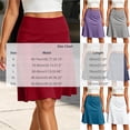 thumbnail image 3 of Amkhujs Knee Length Skirts for Women Basic Solid Color Flat Front A Line Skirt Trendy Soft Casual Skirt for Yoga Wear,Purple,M, 3 of 8