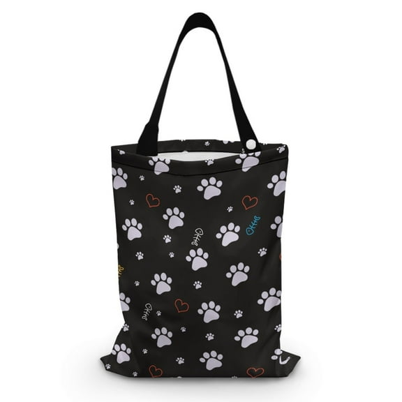 Yuyamidu Dog Paw Car Trash Bag Cute Automobile Garbage Bag Black Car Rubbish Bag Accessories Multipurpose Hanging Vehicle Trash Can Car Decoraion