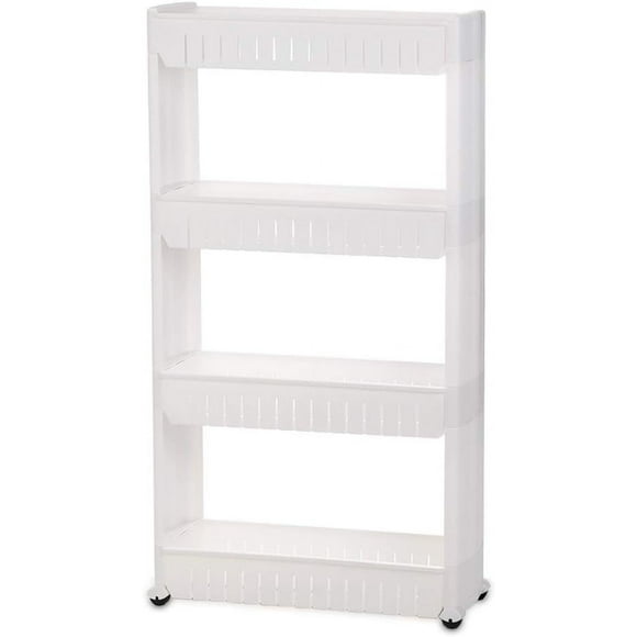 Storage Cart for Narrow Spaces, Multi-Room Usage High Capacity Shelves for Laundry Room Kitchen Bathroom (Easy Assembly)