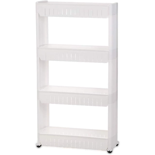 Storage Cart for Narrow Spaces, Multi-Room Usage High Capacity Shelves for Laundry Room Kitchen Bathroom (Easy Assembly)