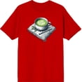 thumbnail image 4 of Matcha Teacup I Only Love My Bed and Matcha Red Adult Crew Neck Short Sleeve Shirt-Large, 4 of 6