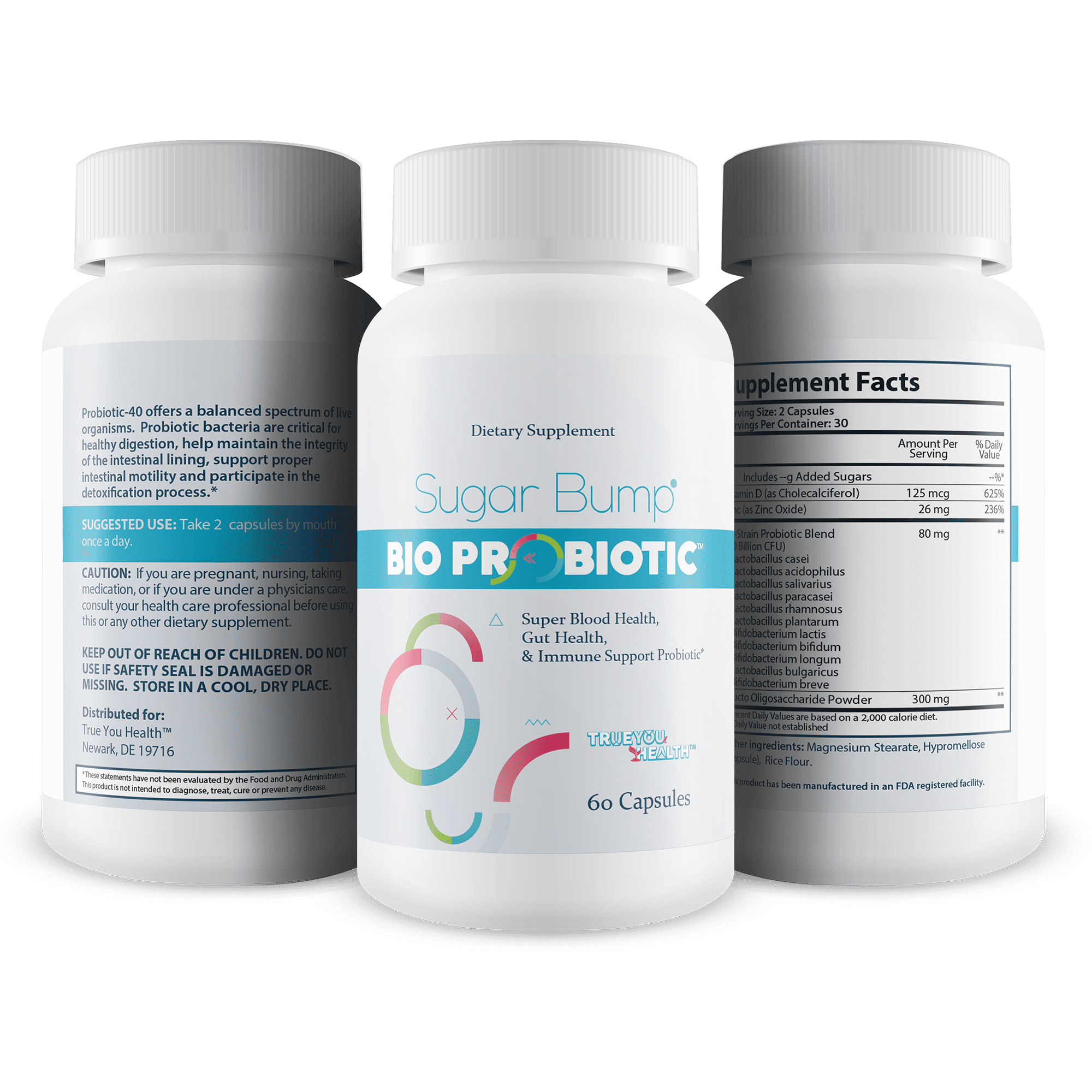 Sugar Bump Bio Probiotic - Blood Health Probiotics - Supports Healthy Blood S Balance Already in the Normal Range - Immune Support - 40 Billion CFUs - Probiotics for Blood Health Support