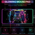 thumbnail image 2 of XL Led Gaming Mouse Pad with 14 Light Modes - Light Up Gamer Mouse Pad,31.5 x 11.8in Non-Slip Gamepad Style RGB Large Gamer Mousepad,Black Long Glowing Gaming Accessories for Desk,Waterproof, 2 of 7