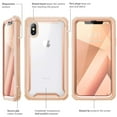 thumbnail image 6 of iPhone X case, i-Blason [Ares] Full-body Rugged Clear Bumper Case with Built-in Screen Protector, Iphone X, Gold, 6 of 6