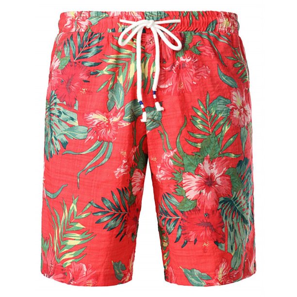 Flower Leaves Graphic Beach Shorts Pants Men 3D Printed y2k Surf Board Shorts Summer Hawaii Swimsuit Swim Trunks Cool Ice Shorts Fivean unisex
