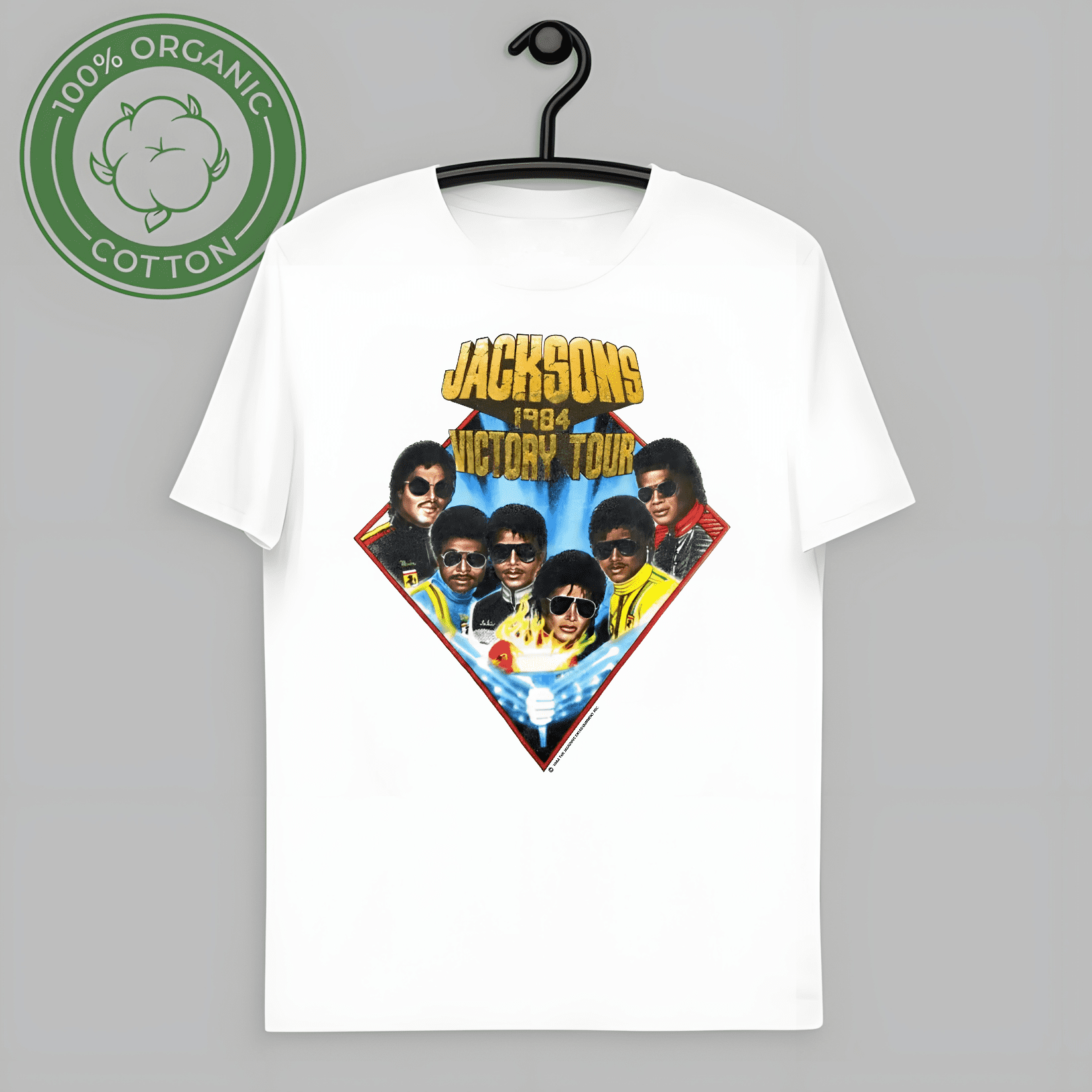 Vintage Jacksons Victory T-Shirt Cotton White Tee HOT-TH66562