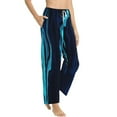 thumbnail image 2 of Haiem Blue Marble And Gold Women's Pajama Pants Ultra Lightweight Pjs Bottoms Sleepwear Bottom Pants With Pocket Drawstring-XX-Large, 2 of 9