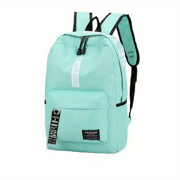 1pc Mochila De La Escuela Secundaria Bolsa De Lona Mochila De Viaje Al Aire Libre Para La Escuela