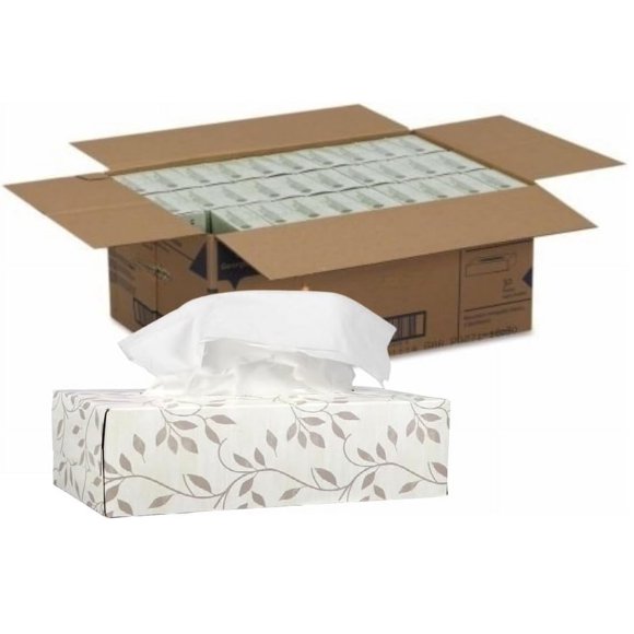 AmeriCan Goods Professional Bulk 30/Box Facial Tissue 2-Ply 100 Count Tissues/Box, White, Soft Facial Tissue Essential Softness