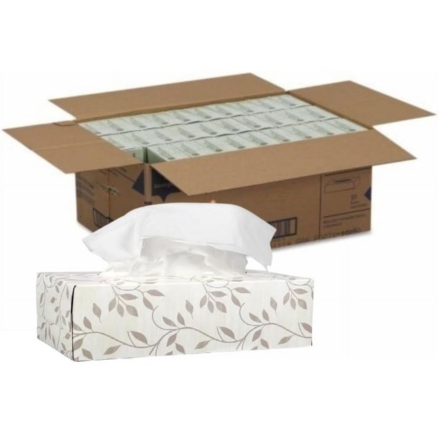 AmeriCan Goods Professional Bulk 30/Box Facial Tissue 2-Ply 100 Count Tissues/Box, White, Soft Facial Tissue Essential Softness