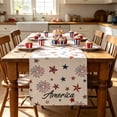 thumbnail image 4 of Independence Day Themed Table Runner Flag And Star Patterns Placemat Holiday Party Table Decoration Table Runner, 4 of 6
