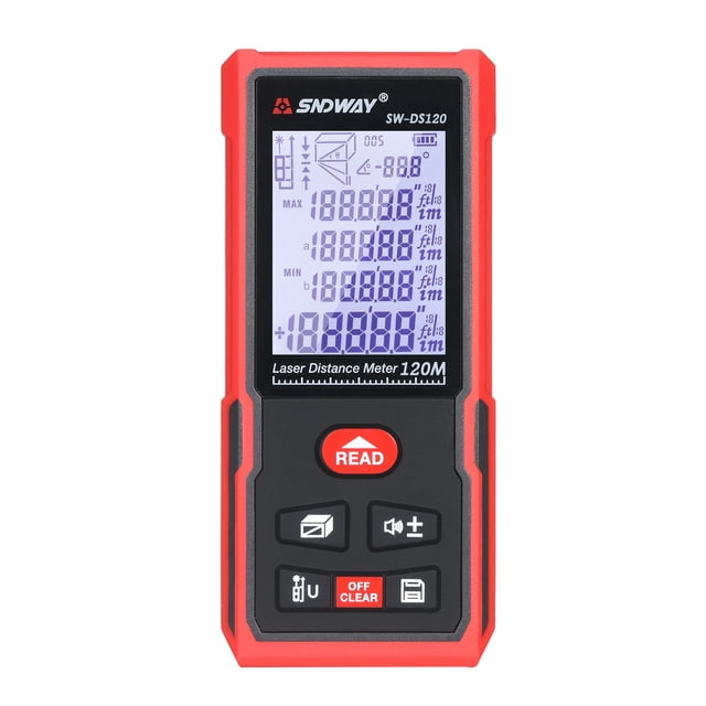 Sndway 120M Medidor De Distancia Láser Portátil Telémetro Láser Digital De Mano Regla Elect Irfora 120M