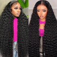 thumbnail image 1 of 32 Inch Lace Front Wig Human Hair Deep Wave Lace Front Wigs 210 Density HD Lace Frontal Wigs Human Hair 13x6 Lace Front Wigs Human Hair Pre Plucked Deep Curly Human Hair, 1 of 7