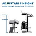 thumbnail image 4 of Zytty Portable Standing Desk, Small Standing Desk with Wheels Standing Laptop Desk Mobile Standing Desk for Home Office Adjustable Standing Desk, Stand Up Computer Desk Rolling Laptop Cart, Black, 4 of 4