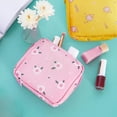 thumbnail image 3 of Cute Print Period Pouch – Waterproof Sanitary Napkin Storage Bag, Portable Feminine Product Organizer with Zipper, Cosmetic Travel Bag (RL 5.11"x5.11"x1.96", 3 PCS), 3 of 5