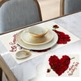 thumbnail image 5 of FYTPOV Romantic Roses Placemats, Love White Placemats for Kitchen and Dining, Valentines Day Decorations, Christmas Placemats for Party Home Decor, Table Decor, 18x12 in, 5 of 6