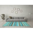 thumbnail image 3 of Ahgly Company Indoor Rectangle Abstract Light Blue Modern Area Rugs, 4' x 6', 3 of 4