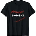 thumbnail image 1 of 6+4+3=2 Double Play Baseball Player Gift Baseball Fans T-Shirt, 1 of 4