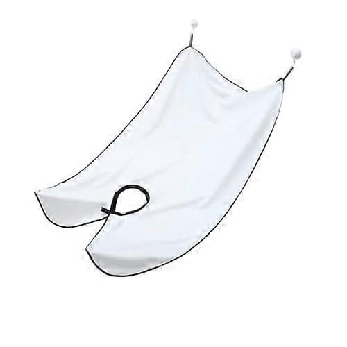 Delantal para afeitar la barba con ventosas para hombre, capa antiadherente para recortar la barba y recogedor de pelo blanco.