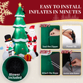 thumbnail image 6 of Zimtown Inflatable Christmas Outdoor Decoration 7.5ft Christmas Tree,Santa,Snowman,Penguin for Holiday Christmas Outdoor Decor, 6 of 8