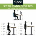 thumbnail image 5 of Bowery Hill 72W Adjustable Standing Desk in Natural Elm - Engineered Wood, 5 of 7