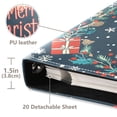 thumbnail image 3 of FORMRS 3 Ring Photo Album 4"x6" Self Adhesive Large Capacity PU Leather Cover, Blue Christmas Santa, 3 of 8