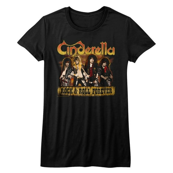 Cinderella Dudes Forever Black Junior Women's T-Shirt