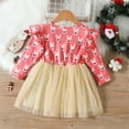 thumbnail image 6 of LWNYDPLSD Christmas Dress Toddler Girls Smocked Christmas Mother Daughter Christmas Dresses Casual Dress 4t Girl Clothes Toddler Clothes Holiday, Pink 18-24 Months, 6 of 9