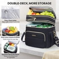 thumbnail image 2 of UKEIN 20L Expandable Insulated Lunch Bag for Women Men, Double Deck Leakproof Cooler Lunch Box, 5-Layer Thermal Lunch Tote for Camping, 2 of 7