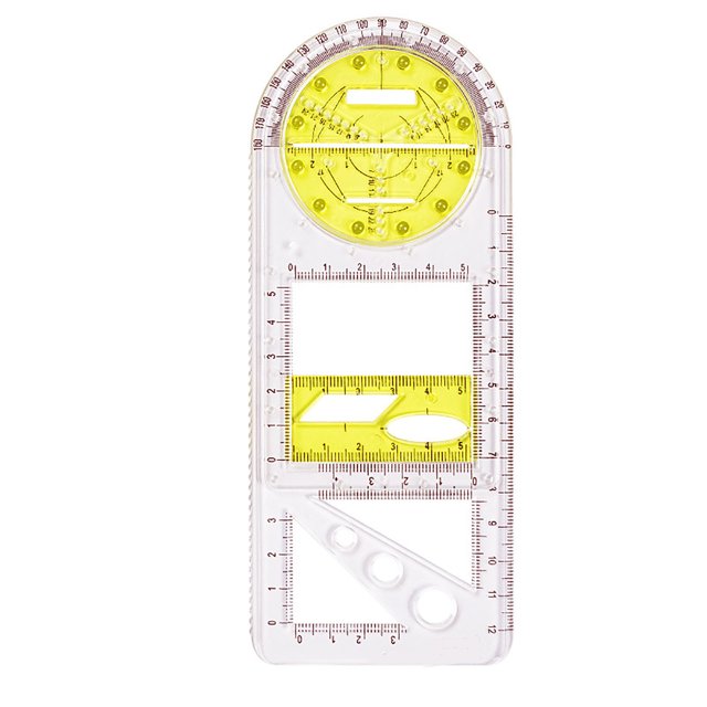 Fiudx Liquidación De Ahorros De Verano Regla De Matemáticas Multifuncional Para Estudiantes, Plantilla De Dibujo De Regla De Matemáticas Activa Giratoria Multifuncional