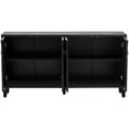 thumbnail image 5 of Light Luxury Style Cabinet with Fraxinus Mandshurica Solid Wood Veneer, Modern Buffet Sideboard with Adjustable Shelves, Coffee Bar, Accent Cabinet for Living Room, Study, and Hallway, 5 of 9