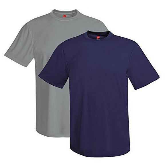 Hanes 4 oz NANO-T Cool Dri T-Shirt (Pack of 2) (1 Graphite / 1 Navy)