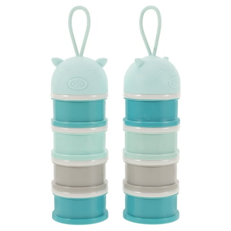 2 Pcs Milk Powder Container Pacifiers Car Mini Cell Phone Stand Child Sky-blue
