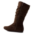 thumbnail image 2 of New Girls Slouch Comf Tall Midcalf Suede Winter Boots Shoes (11, Brown SLENA 23-K), 2 of 3