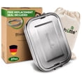 thumbnail image 1 of Blockhütte Fiambrera de Acero Inoxidable I 27oz I con sellado gratuito I Bento Box 3 Compartimentos, Recipientes para Alimentos a Prueba de Fugas, Fiambrera de Metal para Viajes y Trabajo, Solución Ec, 1 of 5