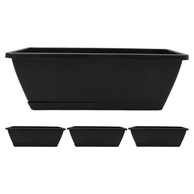 4pcs Window Box Planter Vegetable Flower Planter Box Rectangular Flower Pot Window Vegetable Growing Pot Container