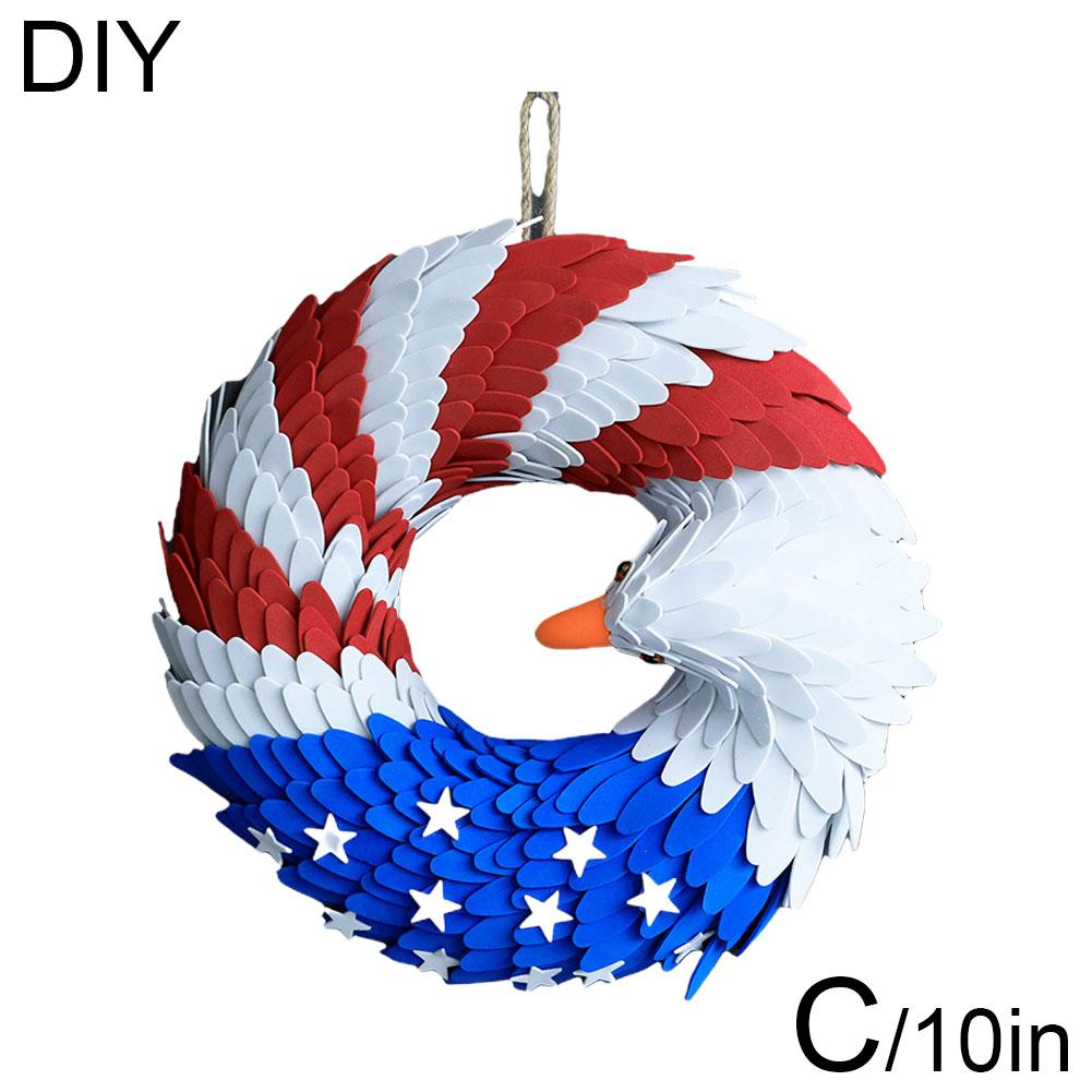 American Eagle Wreath Glory Patriotic Red White Blue Garlands 2023AU W4I6
