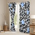 thumbnail image 3 of Feelyou Grey Leopard Print Curtains Pack of 2 (42x84 Each), Retro Stars Curtains Blackout, 3 of 6