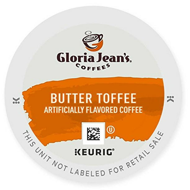 Gloria Jean's Butter Toffee KCup Coffee Pods, 72 Count