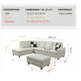 thumbnail image 2 of PonLiving Wonderland 106.5'' Sectional Sofa with Storage Ottoman, Left Hand & Right Hand Facing, 2 of 2
