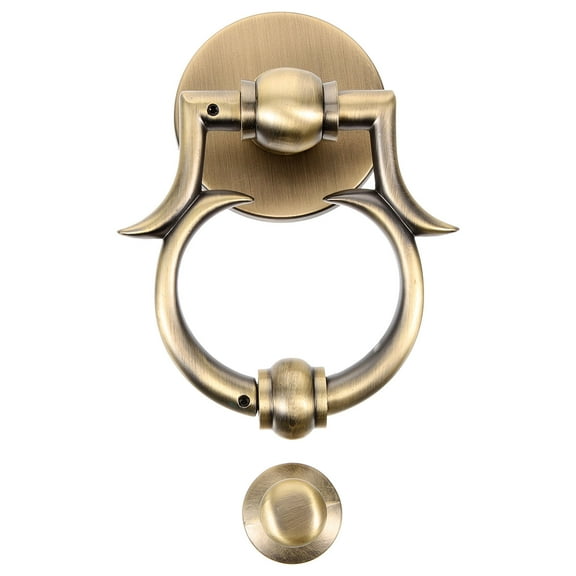 Soimiss Durable Zinc Alloy Door Knocker Golden Finish Decorative Exterior Door Hardware