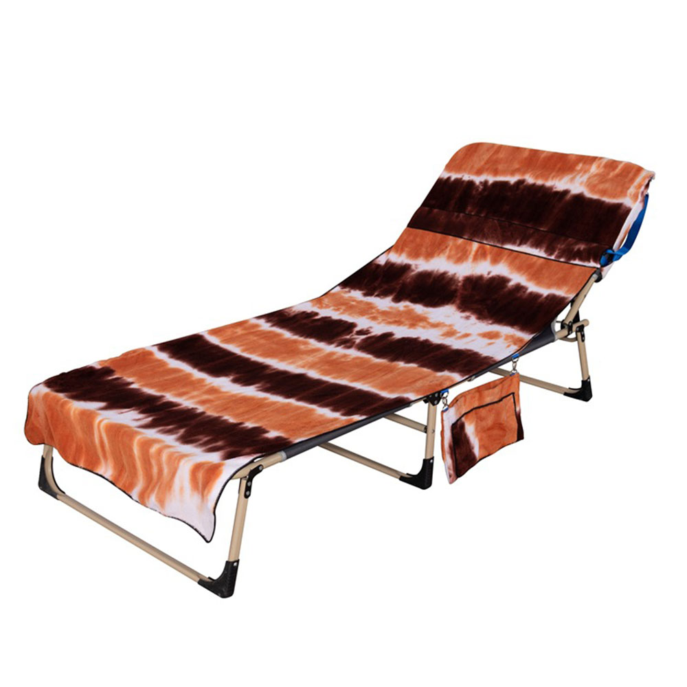 Tie Dye Lounge Chair Cover Portable Microfiber Chaise Lounge Towel