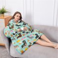 thumbnail image 5 of Oversized Wearable Blanket Hoodie,Dachshund Dog and Pizza Sherpa Blanket Hoodie with Super Pockets,Super Warm Fuzzy Pullover for Women & Men, 5 of 6